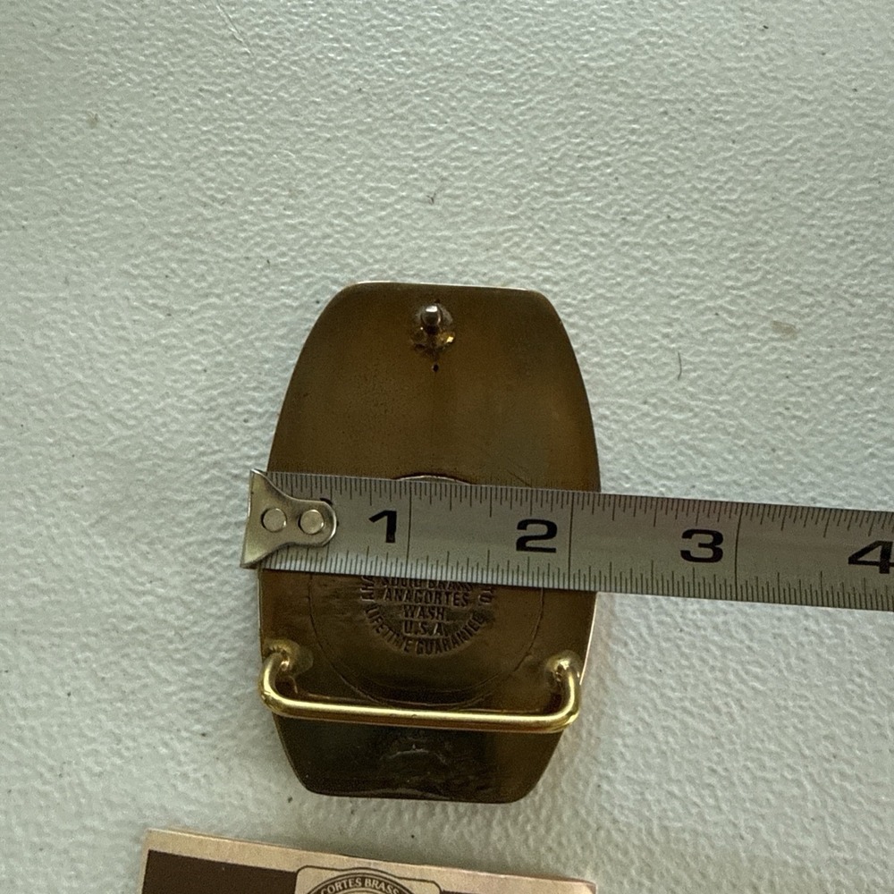 Bechtel Brass Belt Buckle Maghreb–Europe Gas Pipeline project 1994–96 Algeria - Picture 8 of 8